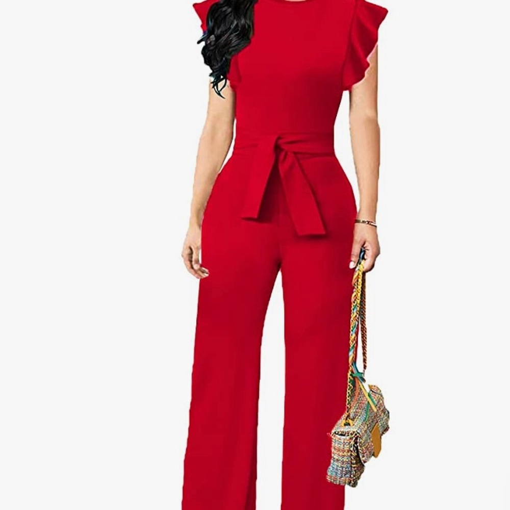 Bright Red Jumpsuit